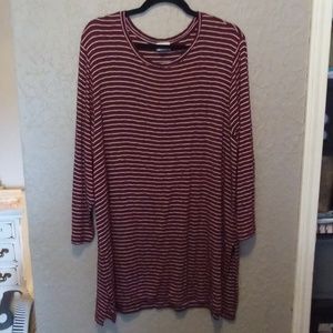 Stripped Long Sleeve t-shirt Dress